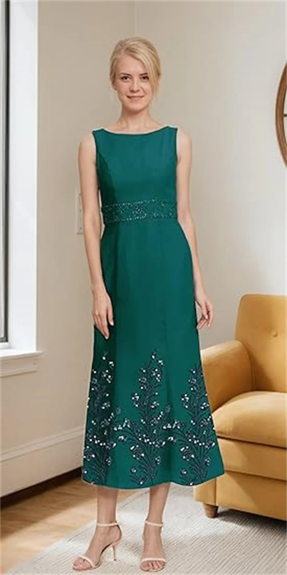 Vestidos personalizados para madre de la novia, 2 piezas, longitud del té, mangas largas, encajes de gasa, apliques, vestidos de noche formales con chaqueta