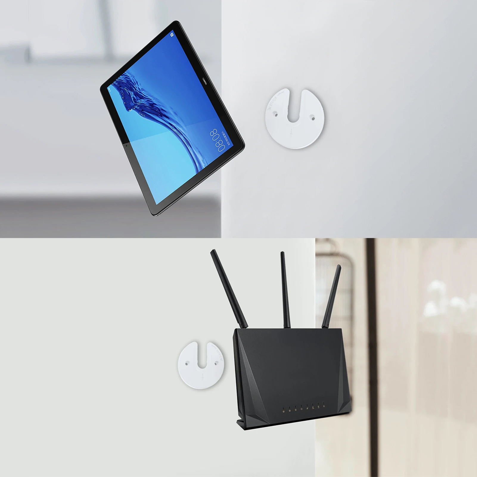 2pcs Universal แท็บเล็ต Wall Mount ปรับ 90 องศาหมุนแล็ปท็อป Router Fit ForIMac/Kindle/e-Reader Bracket