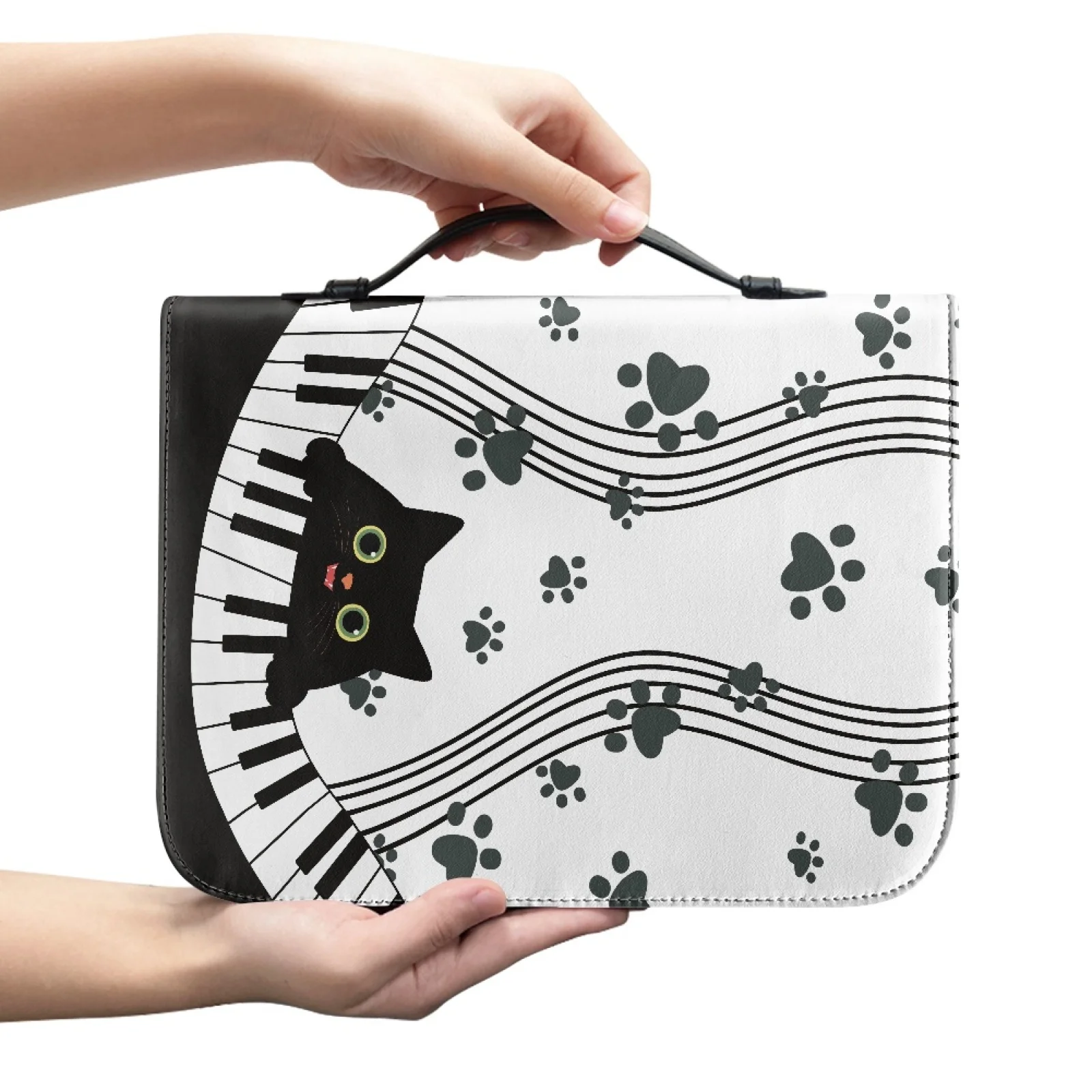 XIXIRIMIDO Bible Case Protective Bible Cover for Study Women Cat Piano Print 2026 Collection