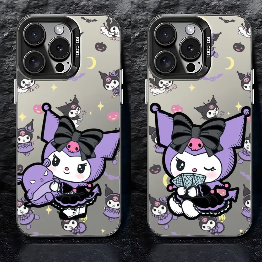 K-Kuromi Lovely S-Sanrio Phone Case For IPhone 16 15 14 13 12 11 Mini Pro Max X XR XSMAX 8 7 Plus Anti Fall Matte Back Cover