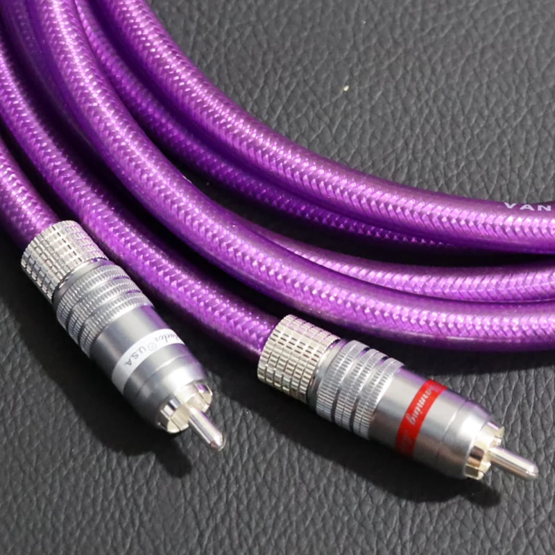 Para audiofilskich kabli RCA Preffair X409 Audio Interconnect Cable z posrebrzaną wtyczką RCA Made