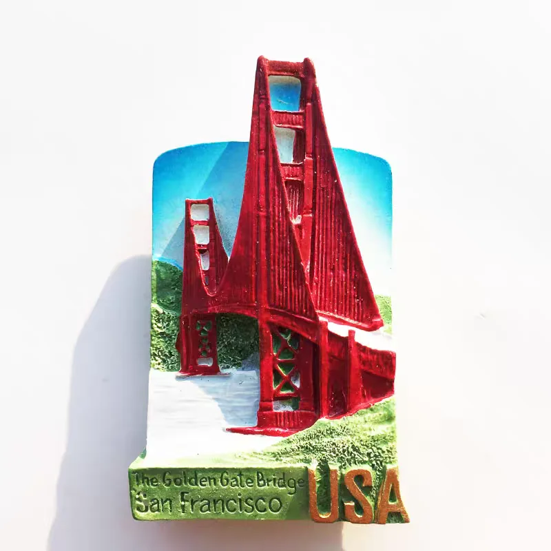 Nord America UAS Hollywood San Francisco ecc. Magneti frigo 3D Souvenir turistico frigorifero collezione di adesivi magnetici regalo