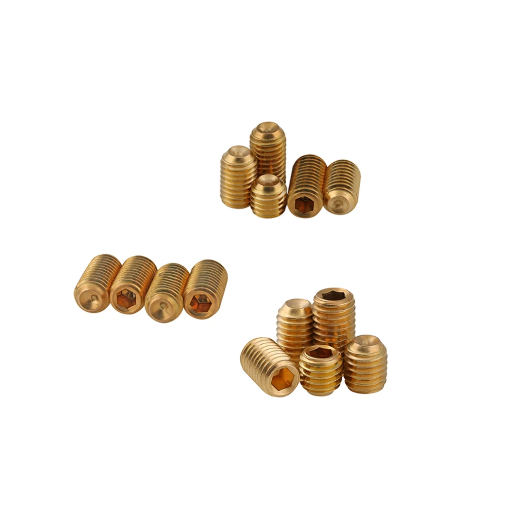 5/10/20/50pcs M3 Grade 12.9 Gold Titanium Plating Grub Screw Set Screw Hex Hexagon Socket Allen Cup Point Grub Screw Set Bolt