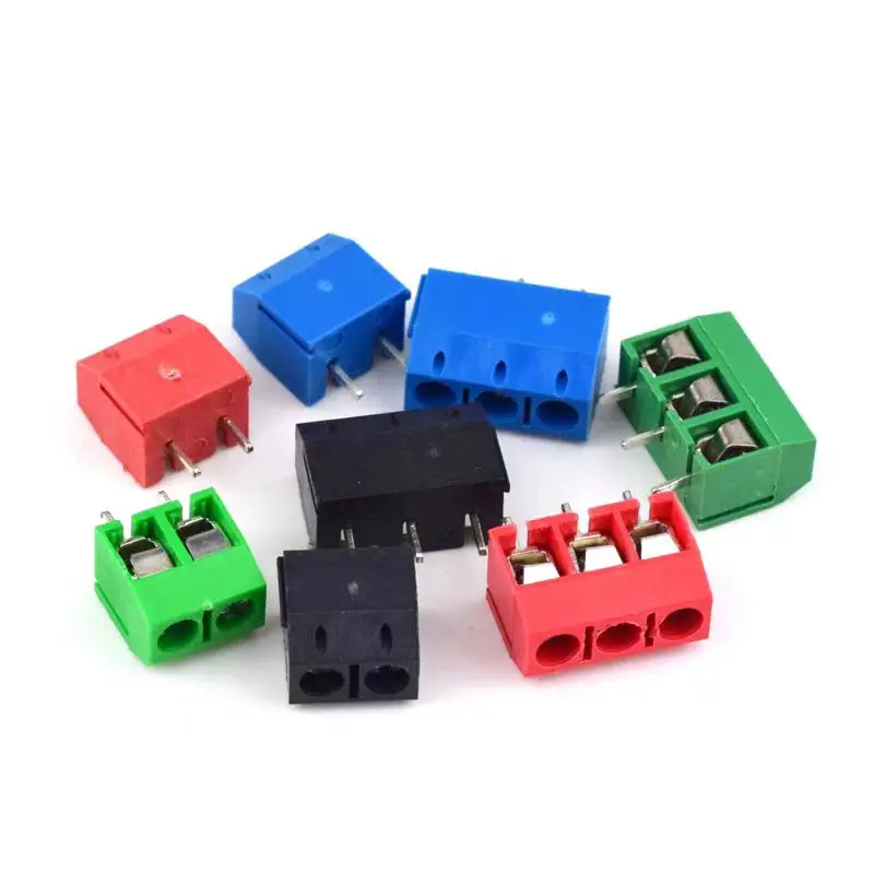 10/20/50Pcs/lot KF301-5.0-2P KF301-3P KF301-4P Pitch 5.0mm Straight Pin 2P 3P  Screw PCB Terminal Block Connector Blue Green