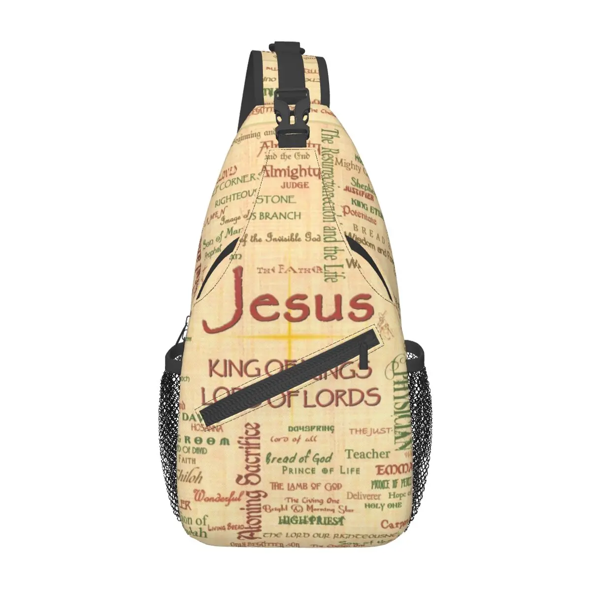 Jezus Bijbelse Crossbody Slingzakken Coole Borsttas God Christelijke Religie Schouderrugzak Dagrugzak Reizen Wandelen Sporttas