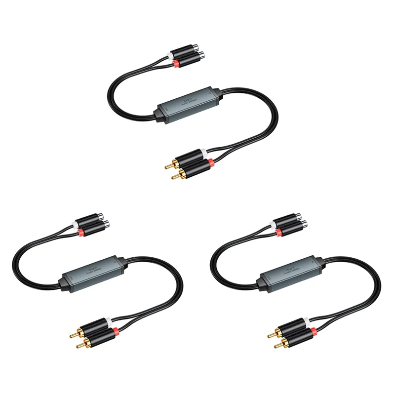 

ZIZI 3X AV100C For RCA Audio Isolator Common Ground Noise Filter 3.5Mm Anti-Interference Noise Canceller Audio Home Stereo