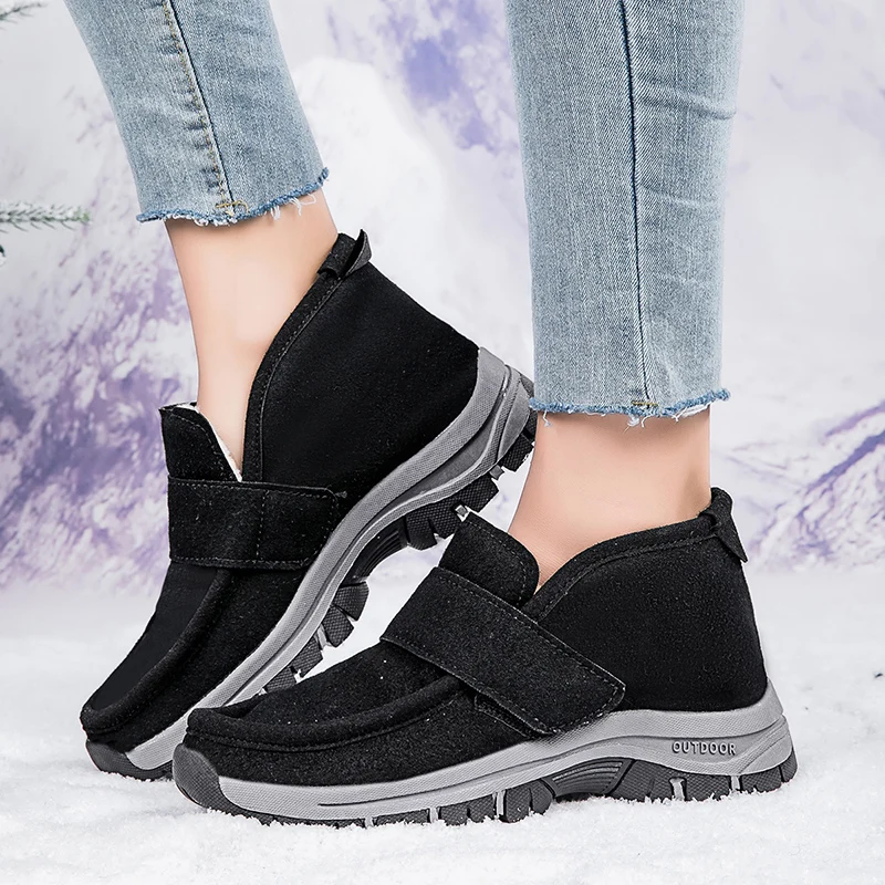 Men's Women Winter Snow Boots Ankle Boots for Men Suede Leather Sports Super Warm Outdoor Hiking Boots Work Travel Casual Shoes