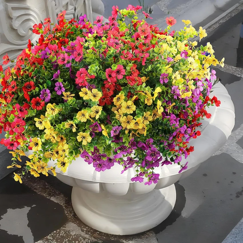 

10Pcs Artificial Flowers Plants Eucalyptus Wedding Wreath Decor Home Room Outdoor Garden Yard Bouquet Bonsai Festival Diy Box