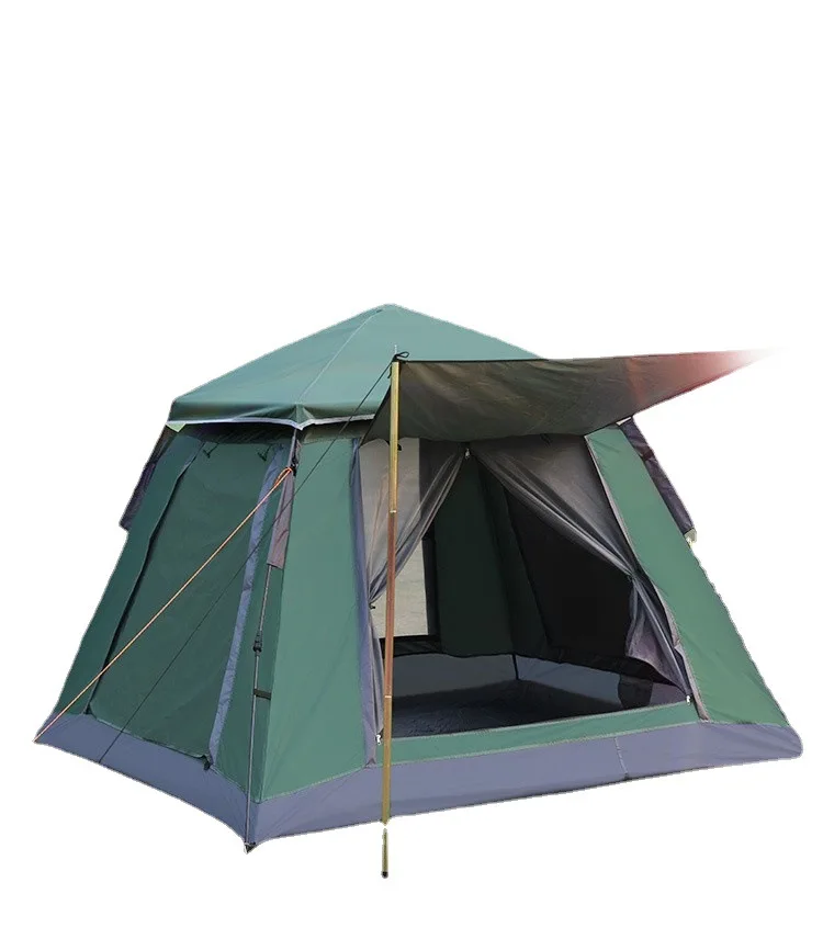 4-5 Person Quick Opening Camping Tent Outdoor Automatic Tent  Double Layer Summer Large Family Party Travel Tent