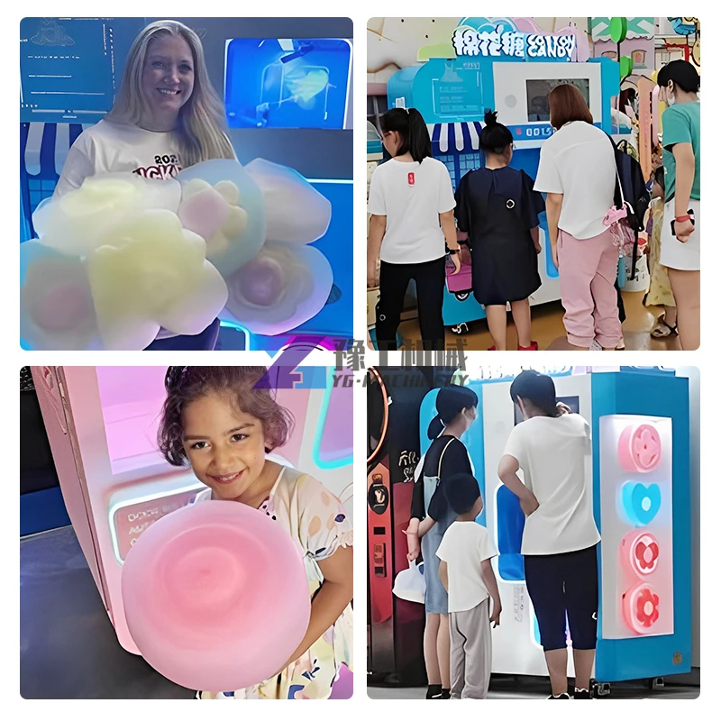Factory Price Direct Supply Automatic Cotton Candy Maker Self Service Vending Machine Candy Floss Making Machine