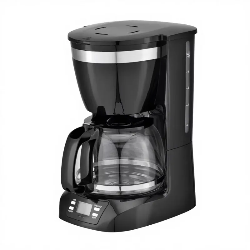Electric plastic 10-12 cup American drip coffee machine with timer and automatic 12-liter coffee maker