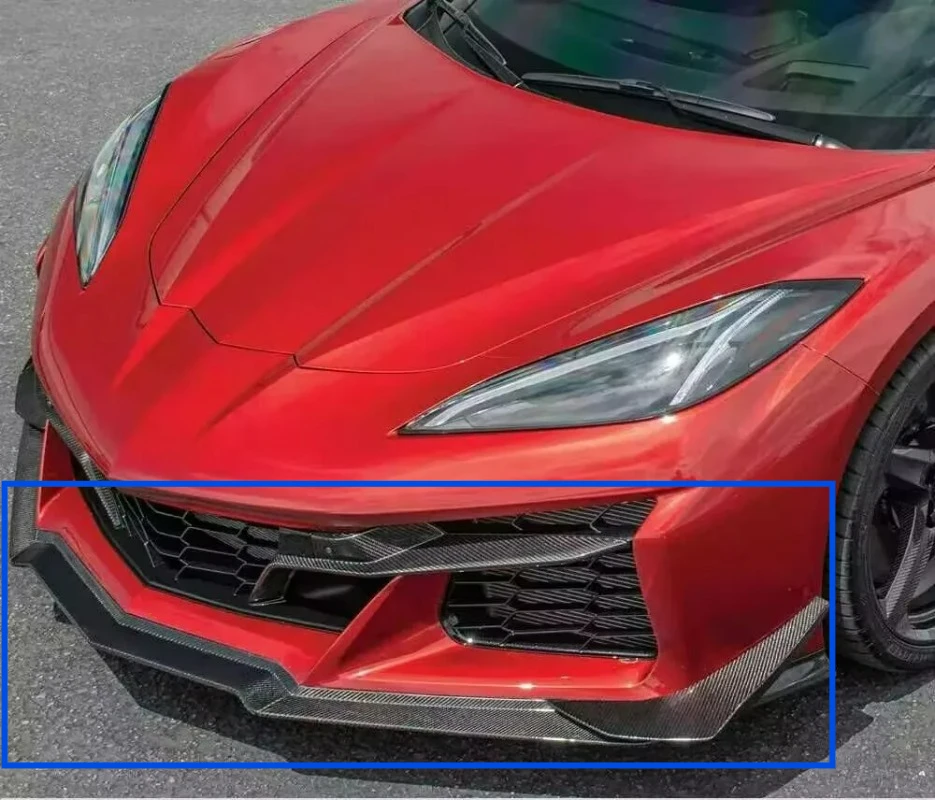 

New-Design FORCorvette C8 Z06 Front Lip Front Bumper Lip Separator Carbon Fiber 2020-2024