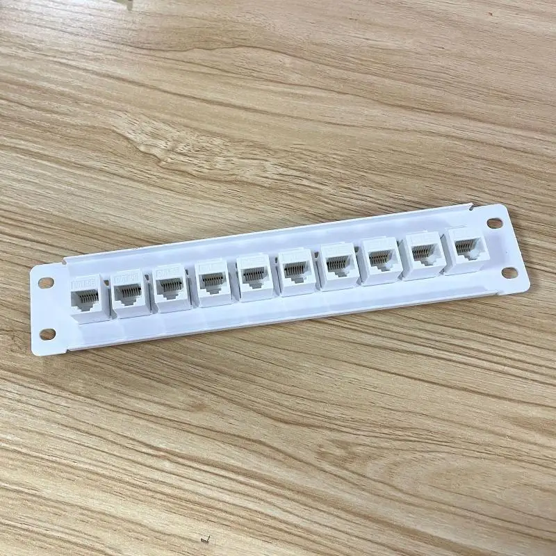 Patchpanel 10Port CAT5e 10G unterstützt 1U Netzwerk-Patchpanel UTP 19 Zoll Wandmontage oder Rackmount Punch Down Block für CAT5e – Detail 8