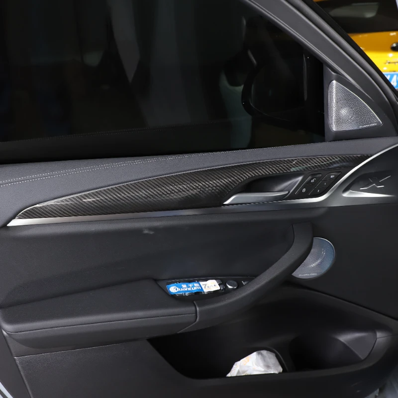 For BMW X3 X4 G01 G02 2022-2024 Real Carbon Fiber Car Center Control Door Panel Trim Cover Interior Kit Car Accessoires