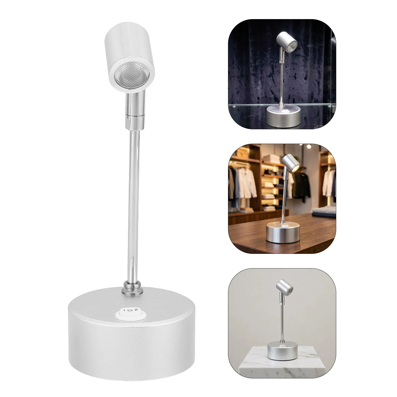 LED Spot Light Jewelry Showcase Standing Cabinet Spotlight Adjustable 3W 6000K 3000K Mini LED Display Case Lighting Indoor