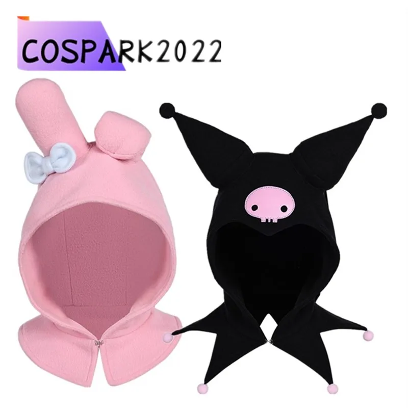 

Фэнтези для взрослых, мультяшная мелодия, косплей, розовая шляпа, черный головной убор, Kurom Fantasia, карнавальный костюм на Хэллоуин, аксессуары, подарки