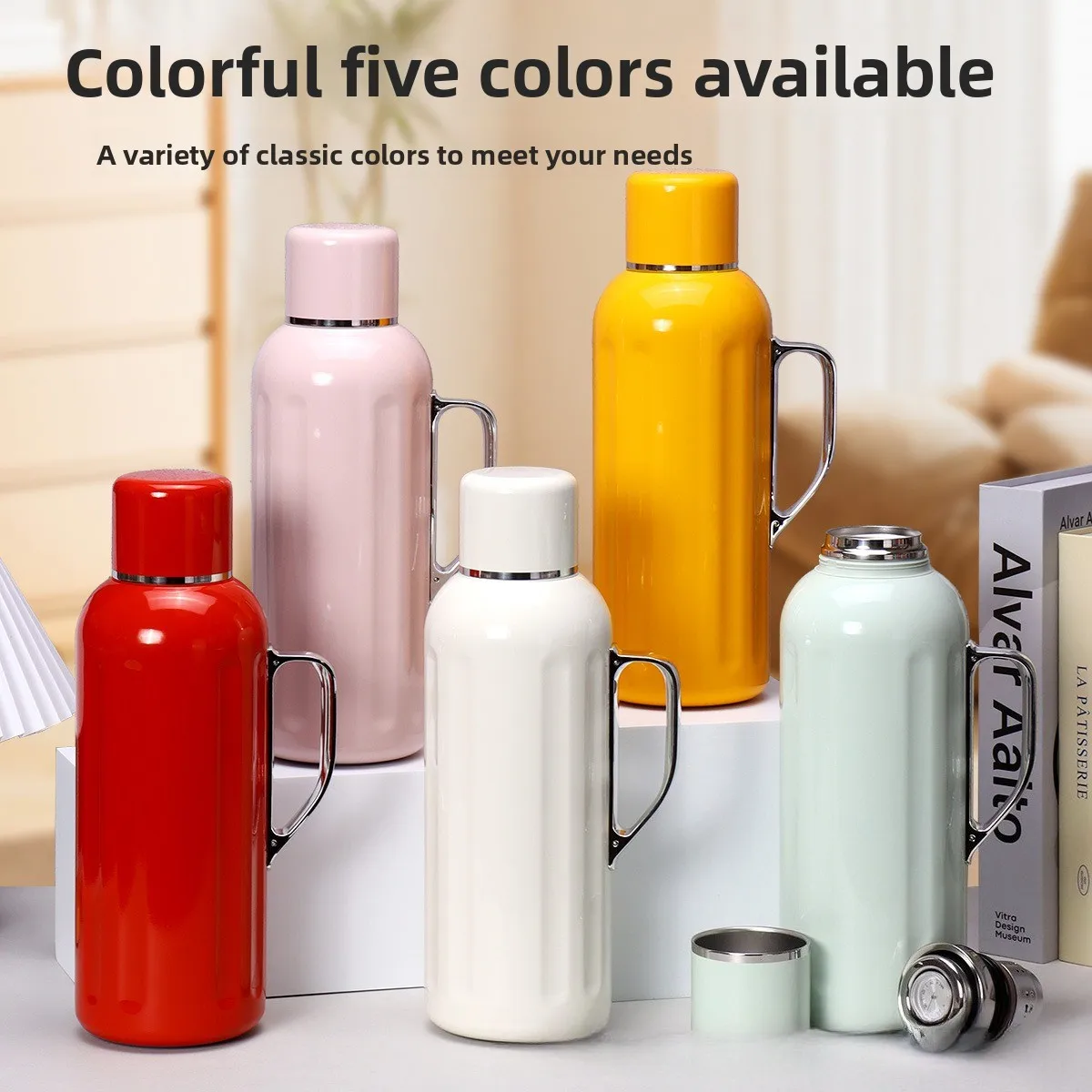 Large-capacity intelligent temperature display thermal insulation pot Household tea separation stew teapot with handle