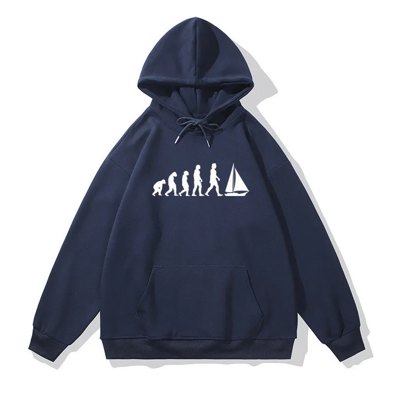 Sailing Evolution Harajuku Casual Men Women Cotton Hoodies Sweatshirts Streetwear