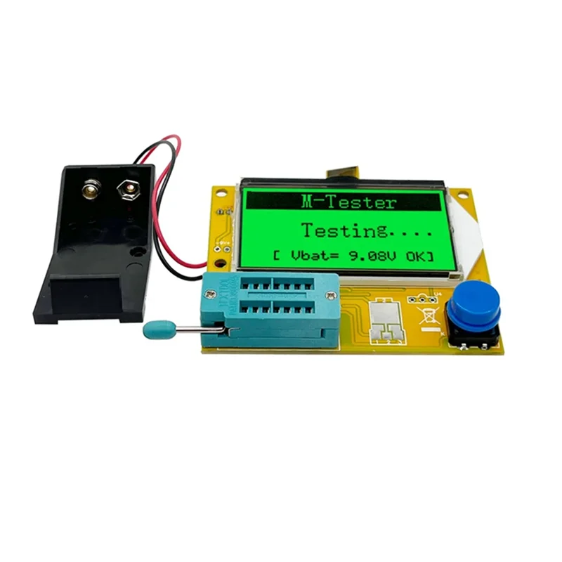 Transistor Tester Capacitor Resistor Diode Triode Thyristor Double Diode Thyristor Tester LCR-T4 Multifunctional Yellow 1 PCS
