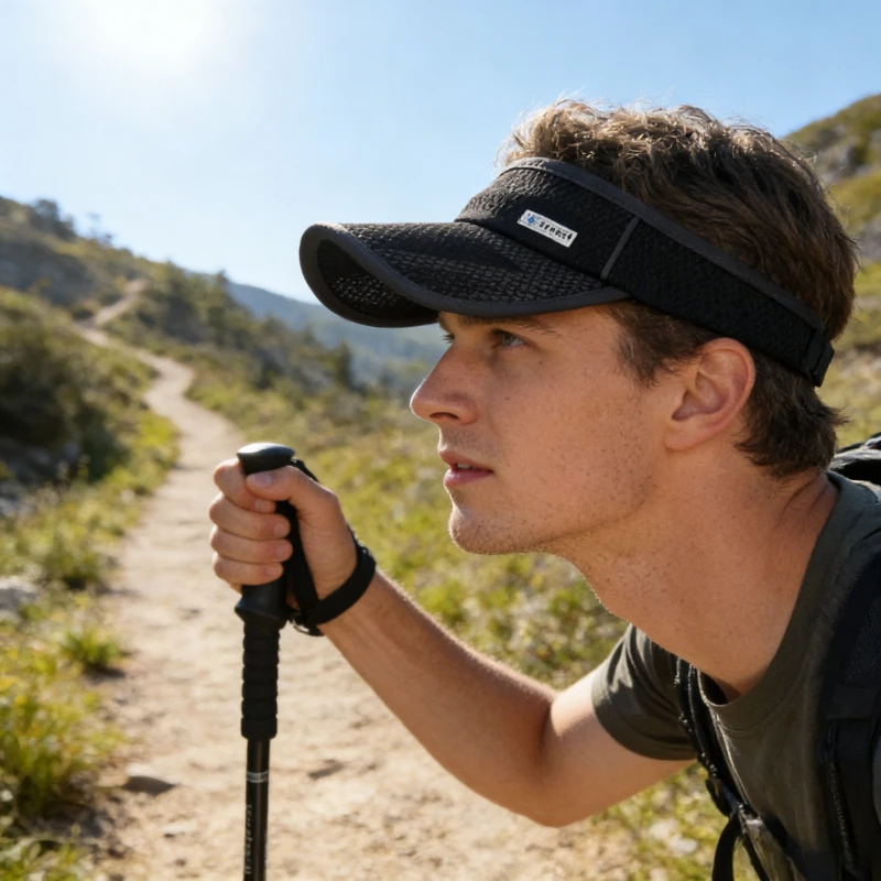 Summer Extended Eaves Ceiling Hat for Men and Women Outdoor Sports Hollow Eaves Sunscreen Hat Sunscreen Mesh Hat