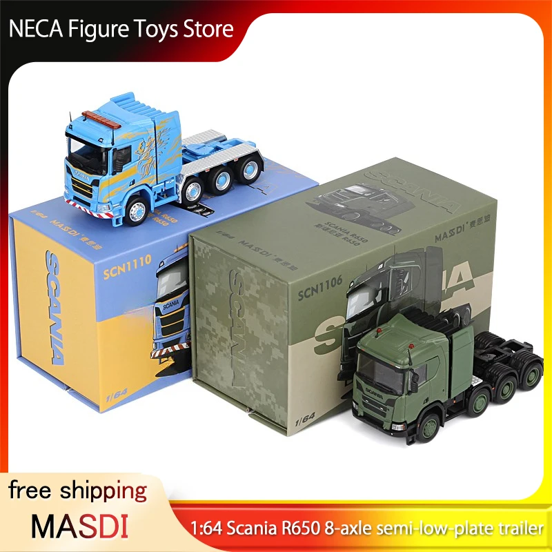 

Masdi 1:64 Scania R650 Alloy Truck Head Model Construction Vehicle Collection Combined European Semi Truck Toy Display Gift