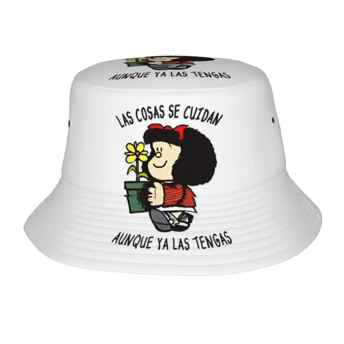 mafalda-mafie-dos-desenhos-animados-balde-chapeus-vocacao-escapamento-headwear-acessorios-kawaii-anime-bone-de-pesca-das-mulheres-dos-homens-bob-chapeu-leve