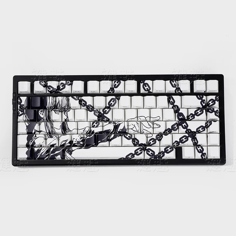 Chain white keycapPCTranslucent material supportwooting EZ63MADE68 Hero68ND63Night Demon