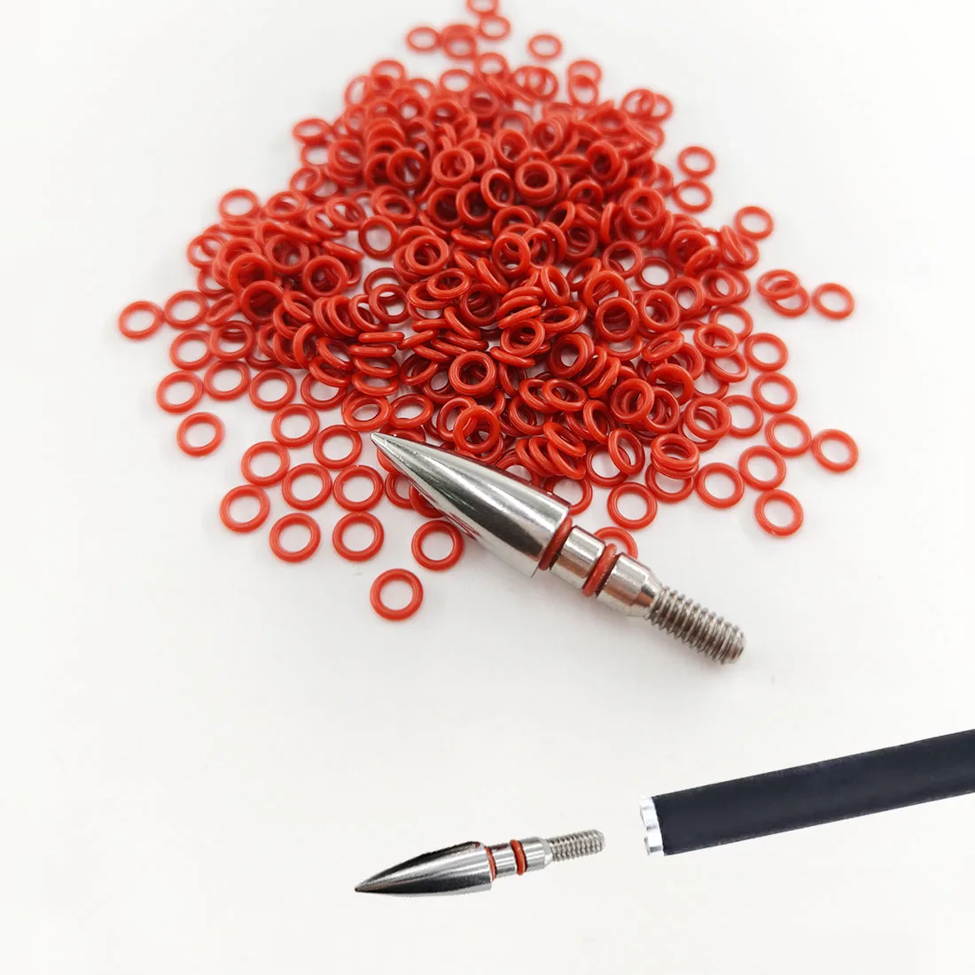 الرماية السهم برودهيد O-خواتم 100 قطعة 1/4 بوصة السهم تلميح المطاط O-خواتم لاستبدال رأس السهم الأربطة المطاطية الصيد Shootin #1