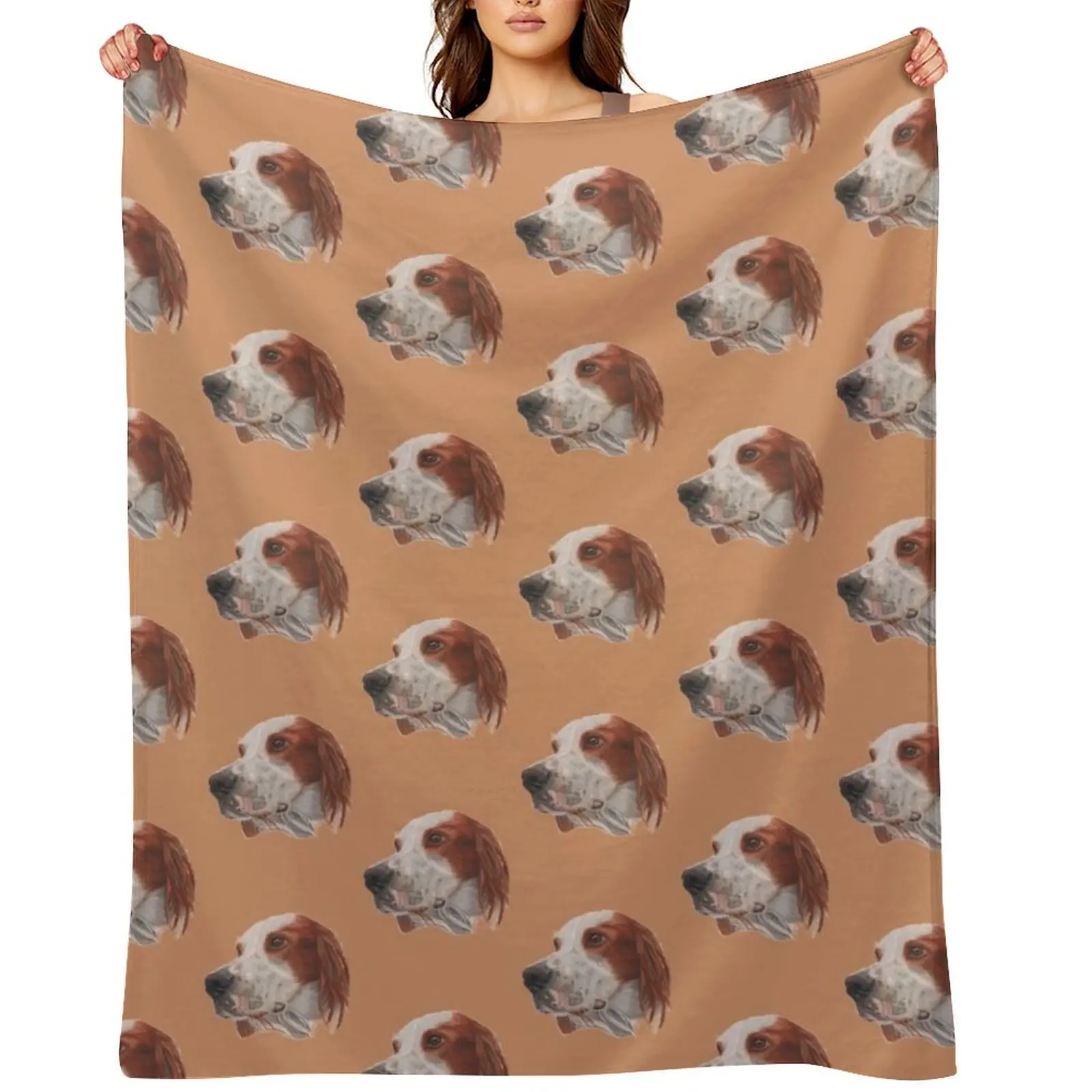 

An Irish red and white Setter Throw Blanket Multi-Purpose Luxury Throw Sleeping Bag Furrys Blankets