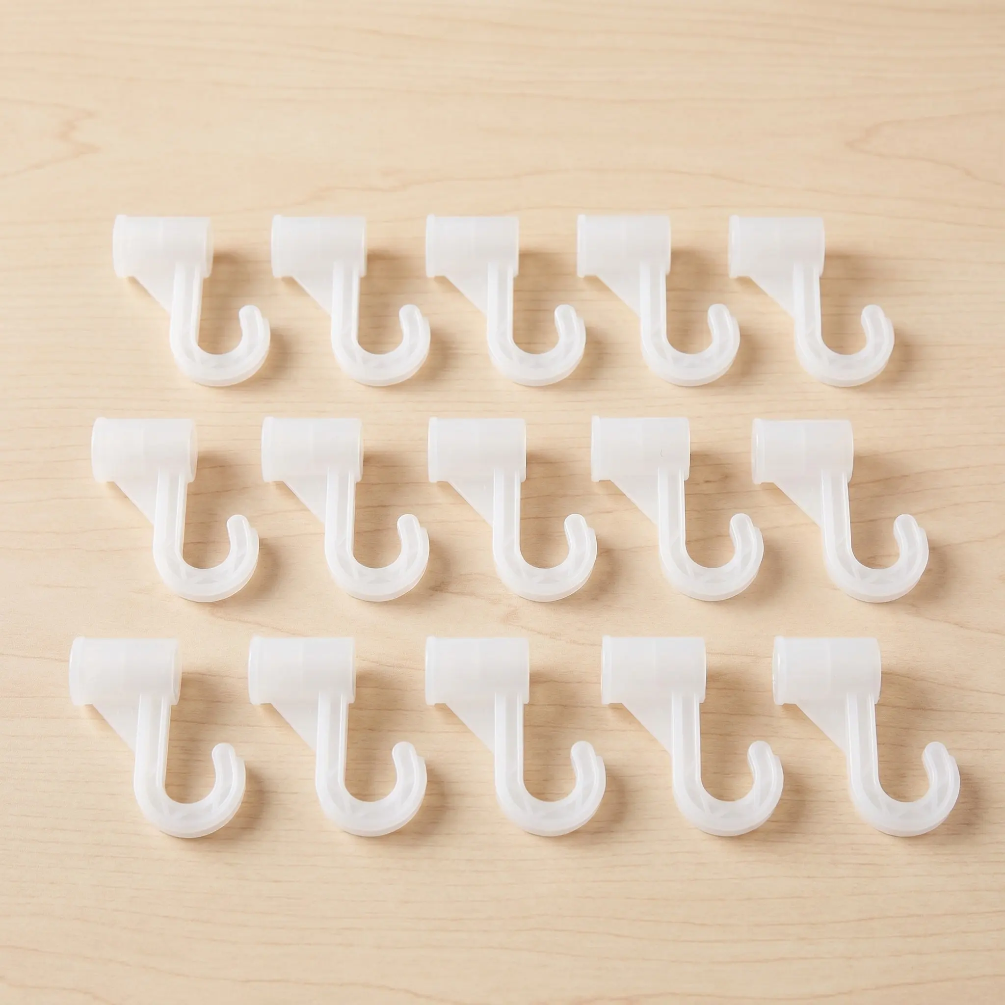 15Pcs Closet Rod End Supports Designed for 19Mm Poles Space Saving Plastic Rails Hooks for Wardrobe Closet Hanging Clothes - view 4