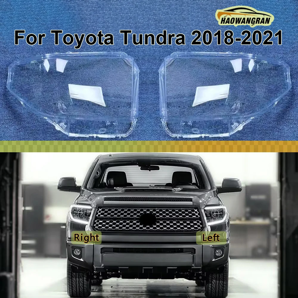 

For Toyota Tundra 2018 2019 2020 2021 Car Accessories Headlight Lens Cover Headlamp Shell Lampshade Transparent Shade Mask Glass