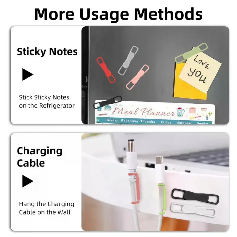 2/3/6 قطعة المغناطيسي متعدد الوظائف سيليكون قابل للتعديل حامل قلم اللوحي ثابت اللمس القلم كليب لمنظم اكسسوارات المكتب #6