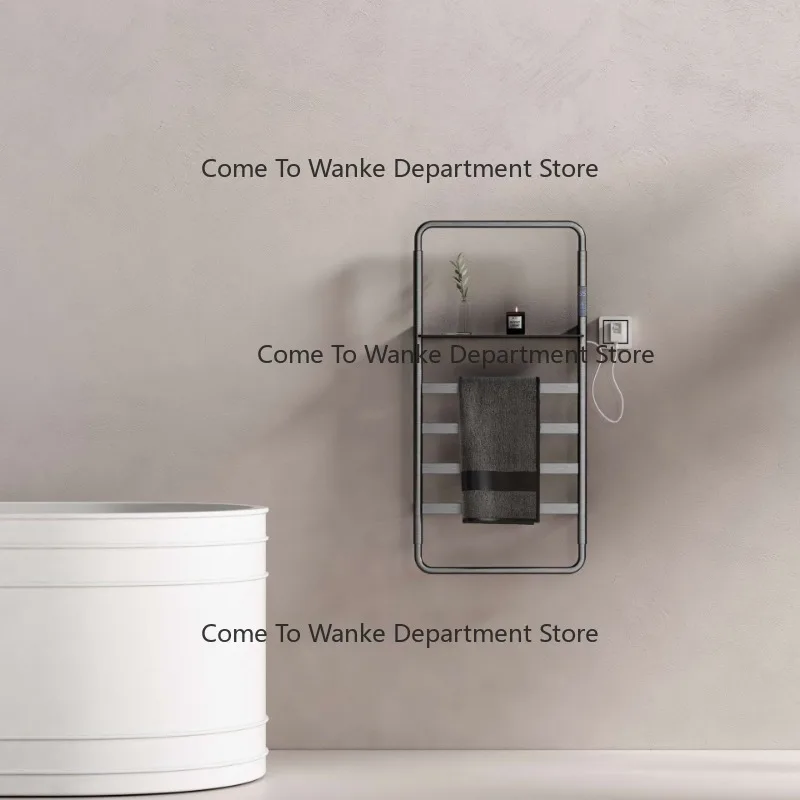 

Электрическая сушилка для полотенец из нержавеющей стали с карбоновым нагревом, умный подогреватель полотенец с контролем температуры и таймером для отелей и дома