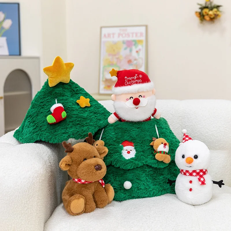 Surprise Christmas Gift Creative Christmas Tree Animal Plush Doll Romantic Valentine's Day Gift Couple Gift Holiday Gift