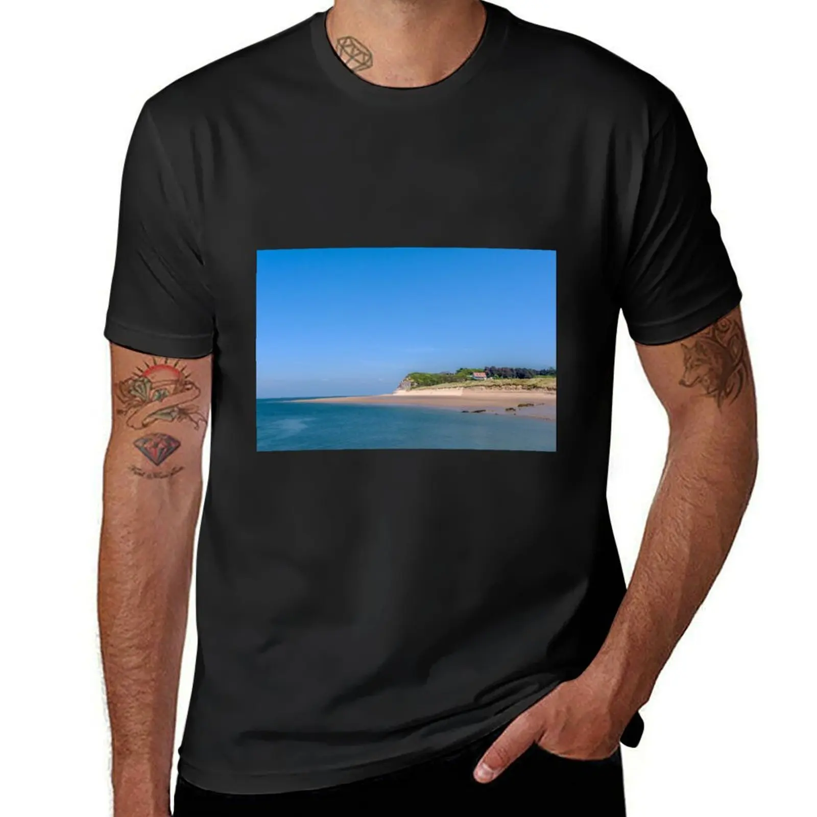 

Caldey Island Wales T-Shirt plus sizes quick-drying summer tops men t shirt