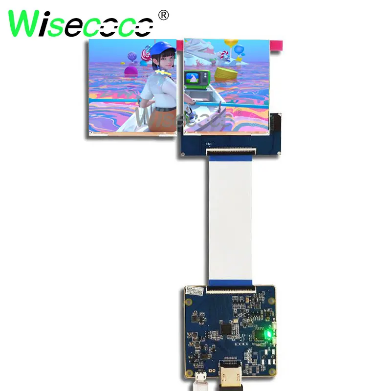 

Wisecoco 3.1 Inch 720x720 Square LCD Screen Module IPS 450Nits Dual Display MIPI Driver Board Raspberry Pi VR Display