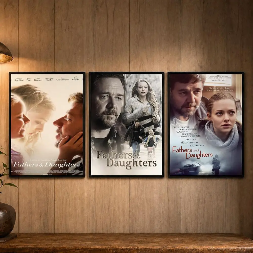 Animated Short Film Father and Daughter Poster Self-adhesive Art Poster Decoracion Painting Wall Art White Kraft Paper HomeDecor