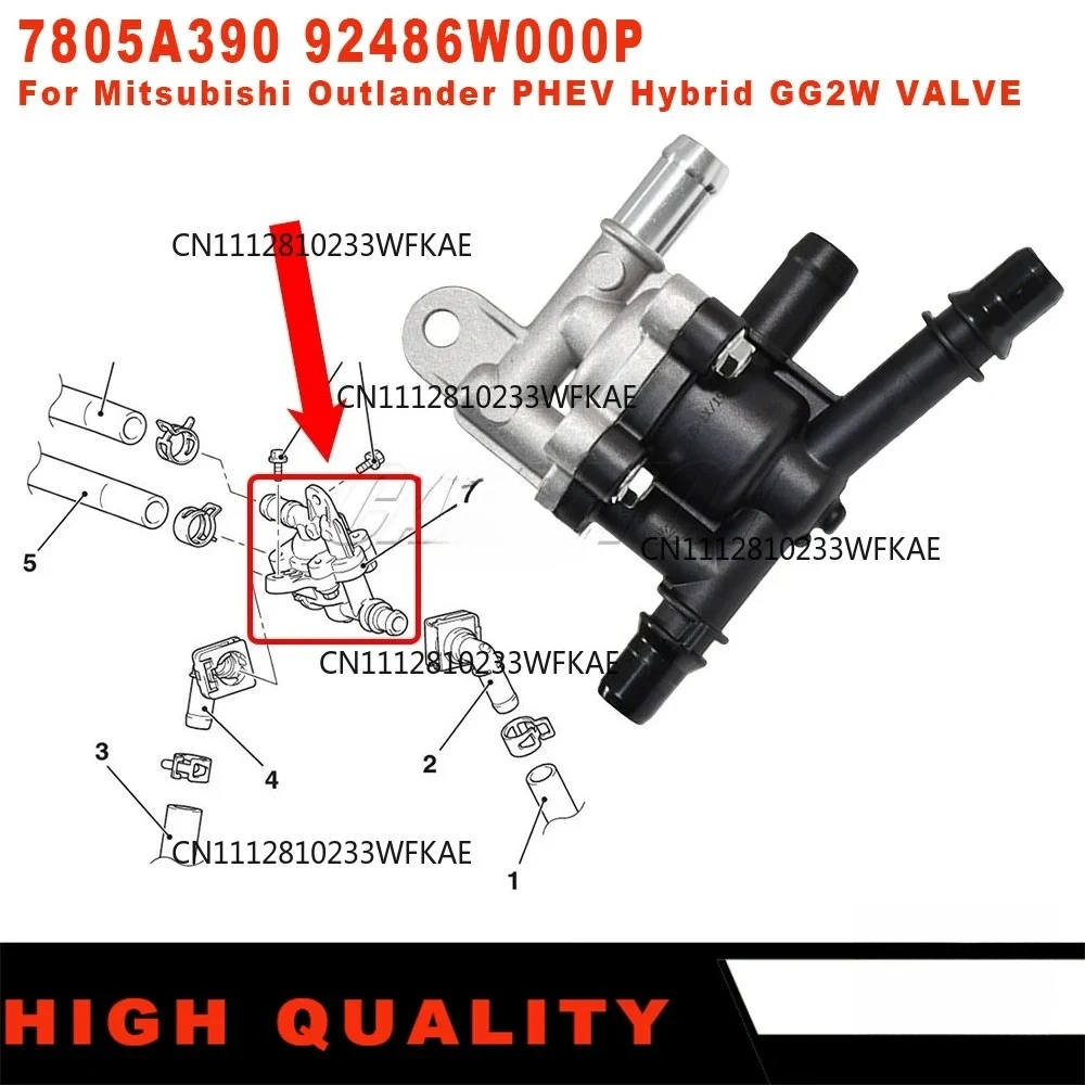 New Heater Valve Thermostat Hydraulic Control Valve 92486W000P For Mitsubishi Outlander PHEV Hybrid GG2W VALVE Car Accessories