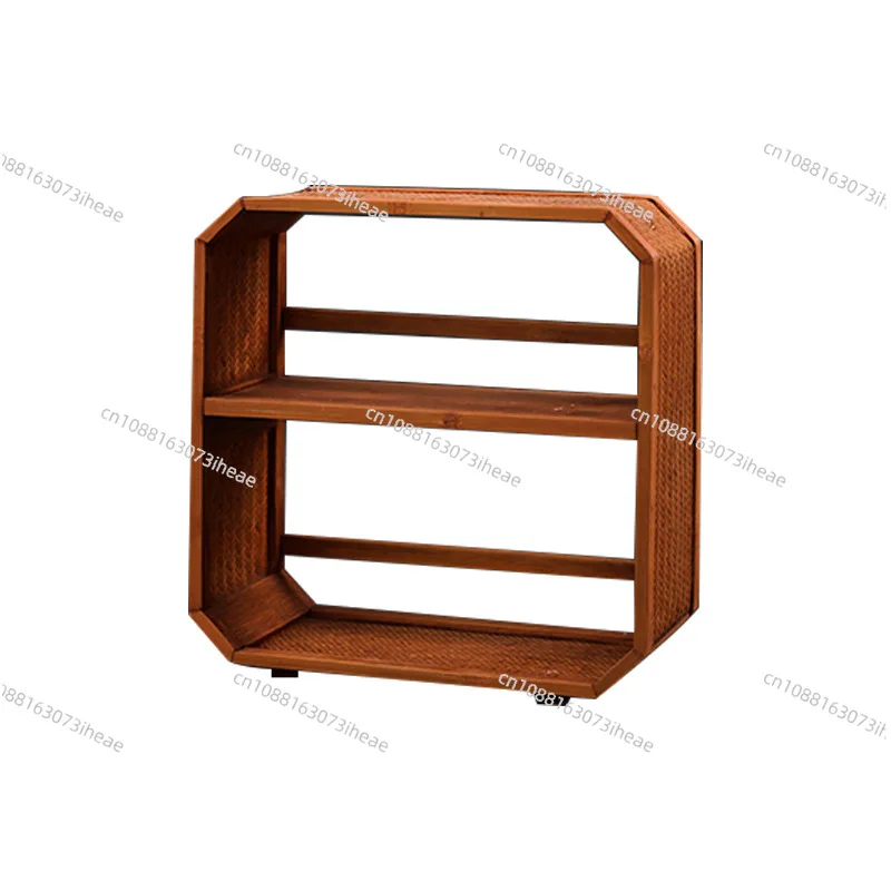 Bamboo tea shed, tea cabinet, set storage cabinet, Bogu frame, small bamboo Duobao Pavilion room, table