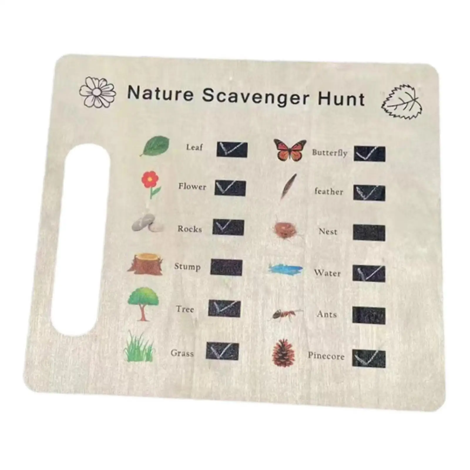 Scavenger Hunt Journal Learning Educational Nature Activities Find Montessori Nature Exploration Toys for Kids Friends Children