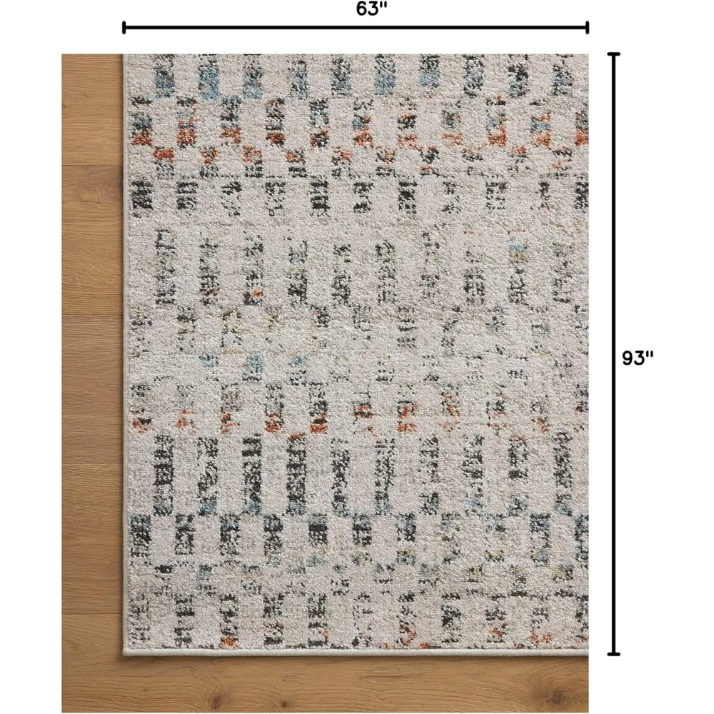 Tapete Kamala Collection cinza e multicolorido 5'3 x 7'9 da Loloi