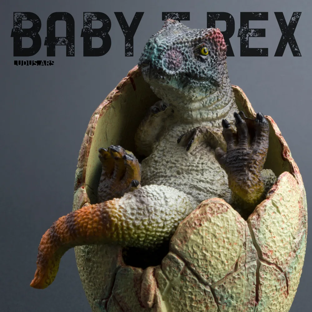 Ludus Ars Realistic Hatching Dinosaur Egg Figure Solid T Rex Spinosaurus Desktop Ornament Decor Collectible Gift