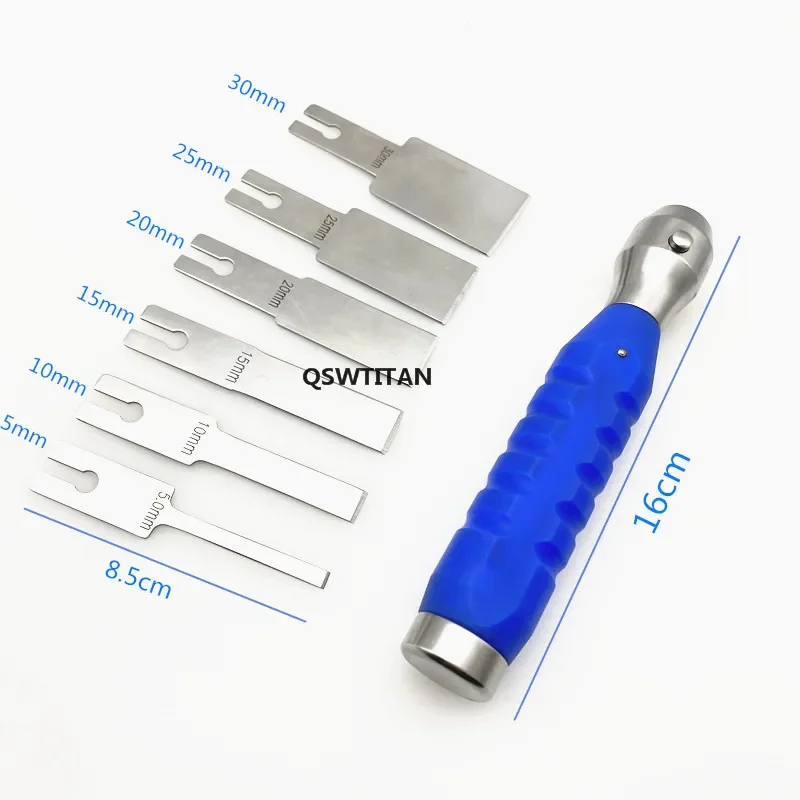 Modular Osteotomes Complete With 6 Blades Detachable thin blade bone knife veterinary orthopedic instruments