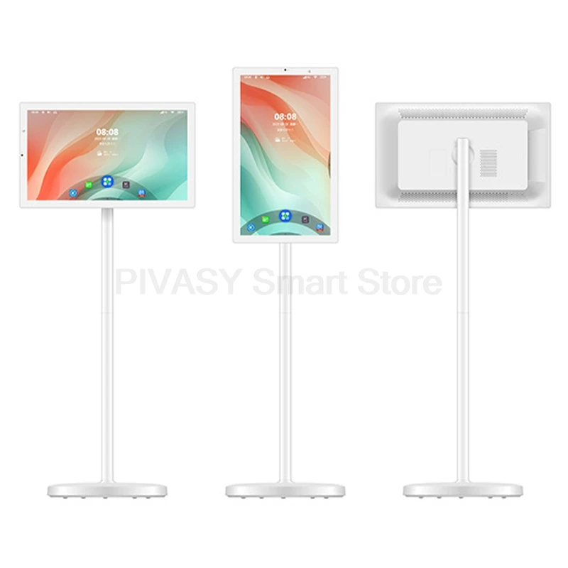 Con supporto da pavimento Touch screen Android da 21,5 24 pollici Gaming Live Room Schermo wireless Mirroring Smart Tv Tablet portatile mobile