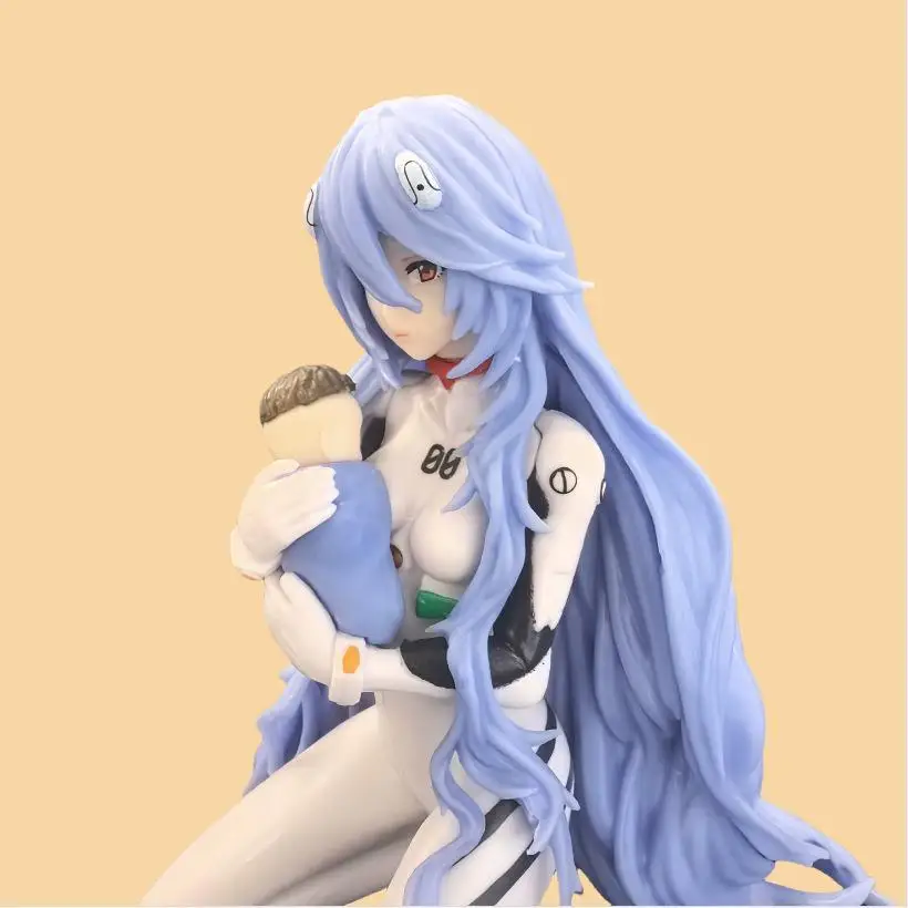 Neon Genesis Evangelion Figur: Kniende Langhaarige Rei Ayanami, Anime-Modellstatue & Schreibtisch-Dekoration – Detail 10
