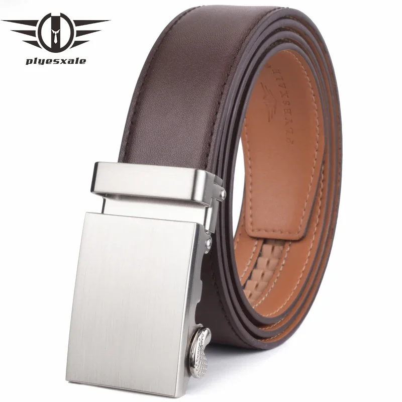 

Plyesxale Designer Belts Men High Quality Luxury Automatic Buckle Cowskin Waist Belt Male Strap Classic Leather Formal Belt G49