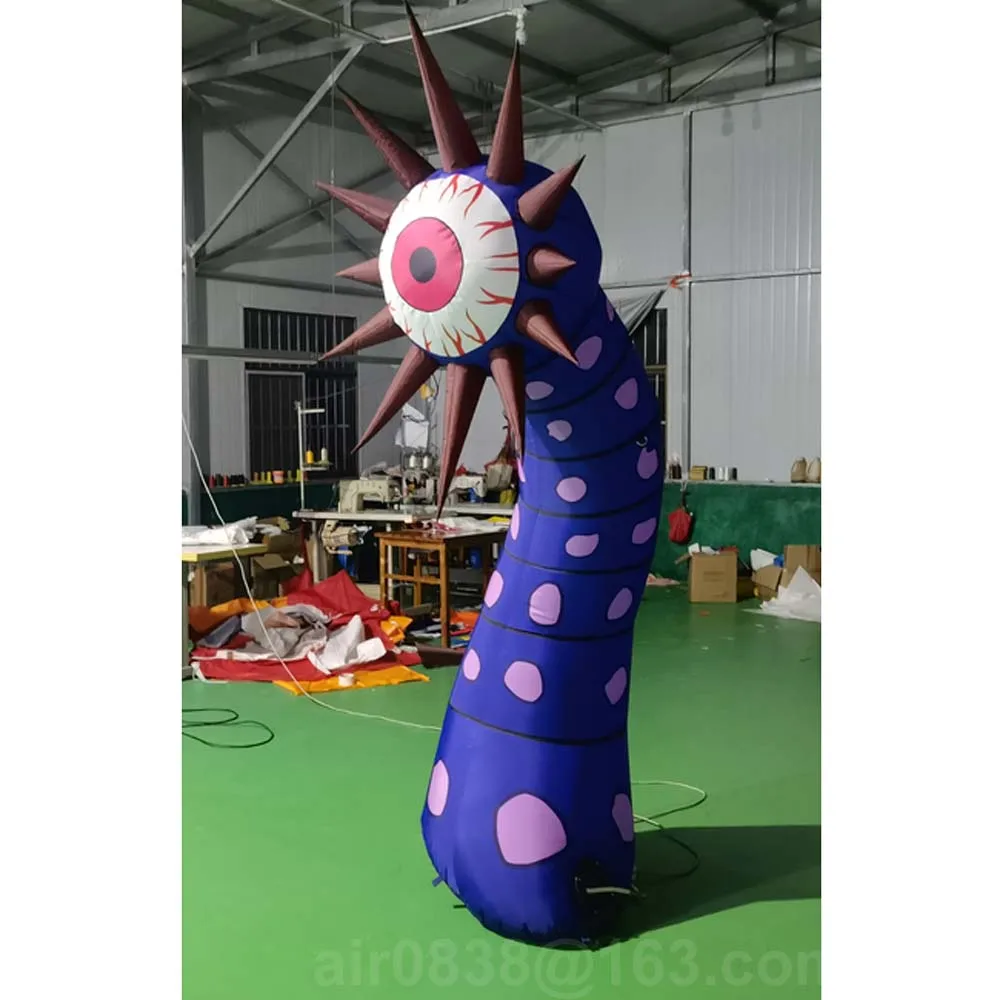 Säule aufblasbares Augenmonster, aufblasbare Augenblumen mit LED-Leuchten, Halloween-Bühne DÉCor für Outdoor-Park-Kunstdekoration
