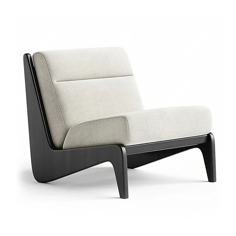 solid wood sofa chair, home living room backrest, single chair, bed and breakfast balcony, designer leisure chair