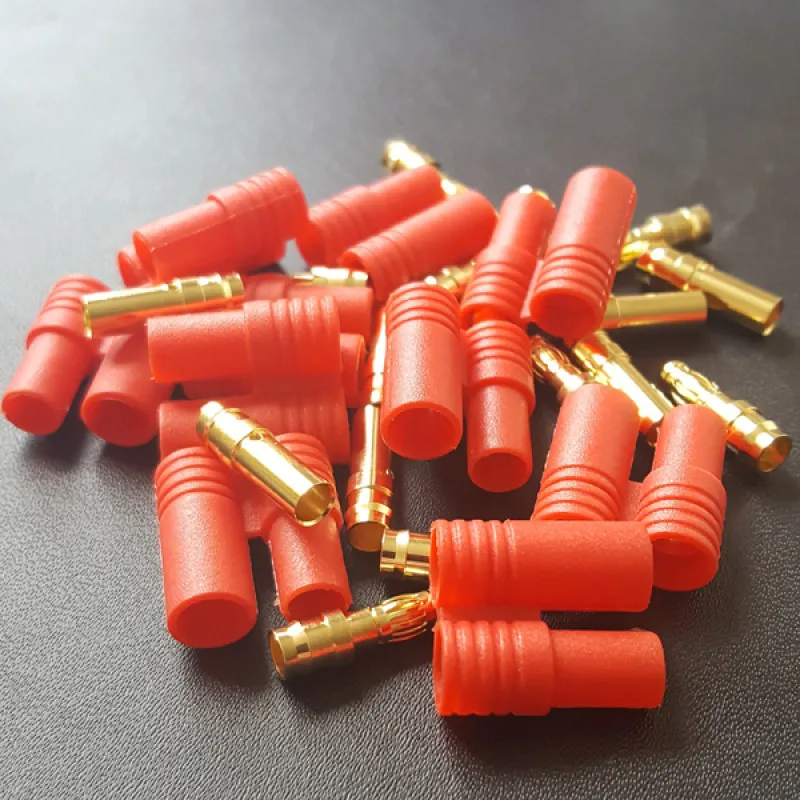 1-10 Pairs HXT 3.5mm 3.5 Gold Connector Set w/protection cover avoid power short for battery charger speed control RC model 35A