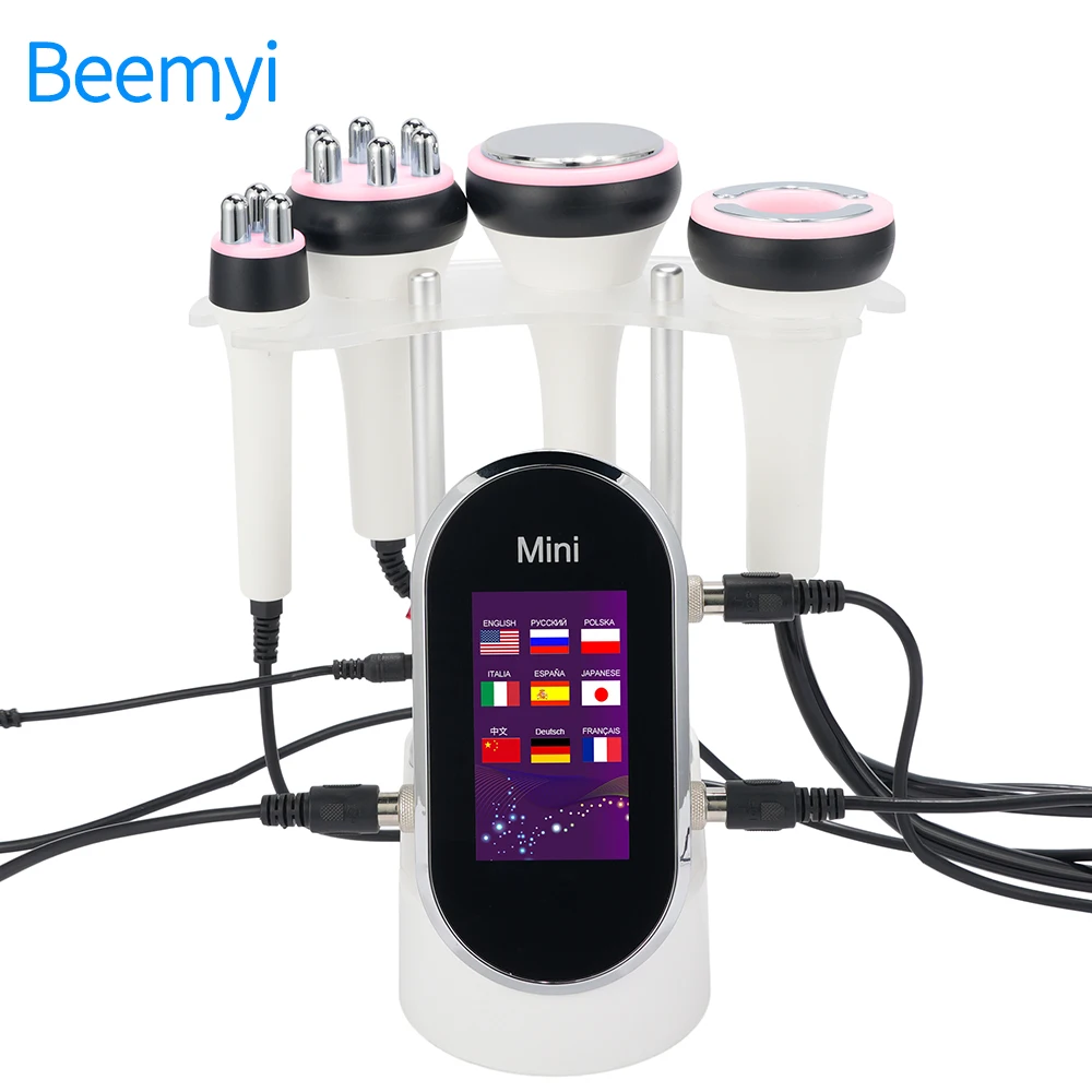 4-in-1 Ultrasonic Cavitation Slimming Machine 40Khz Facial Massager Skin Tightening Face Lifting Vacuum Suction Beauty Device